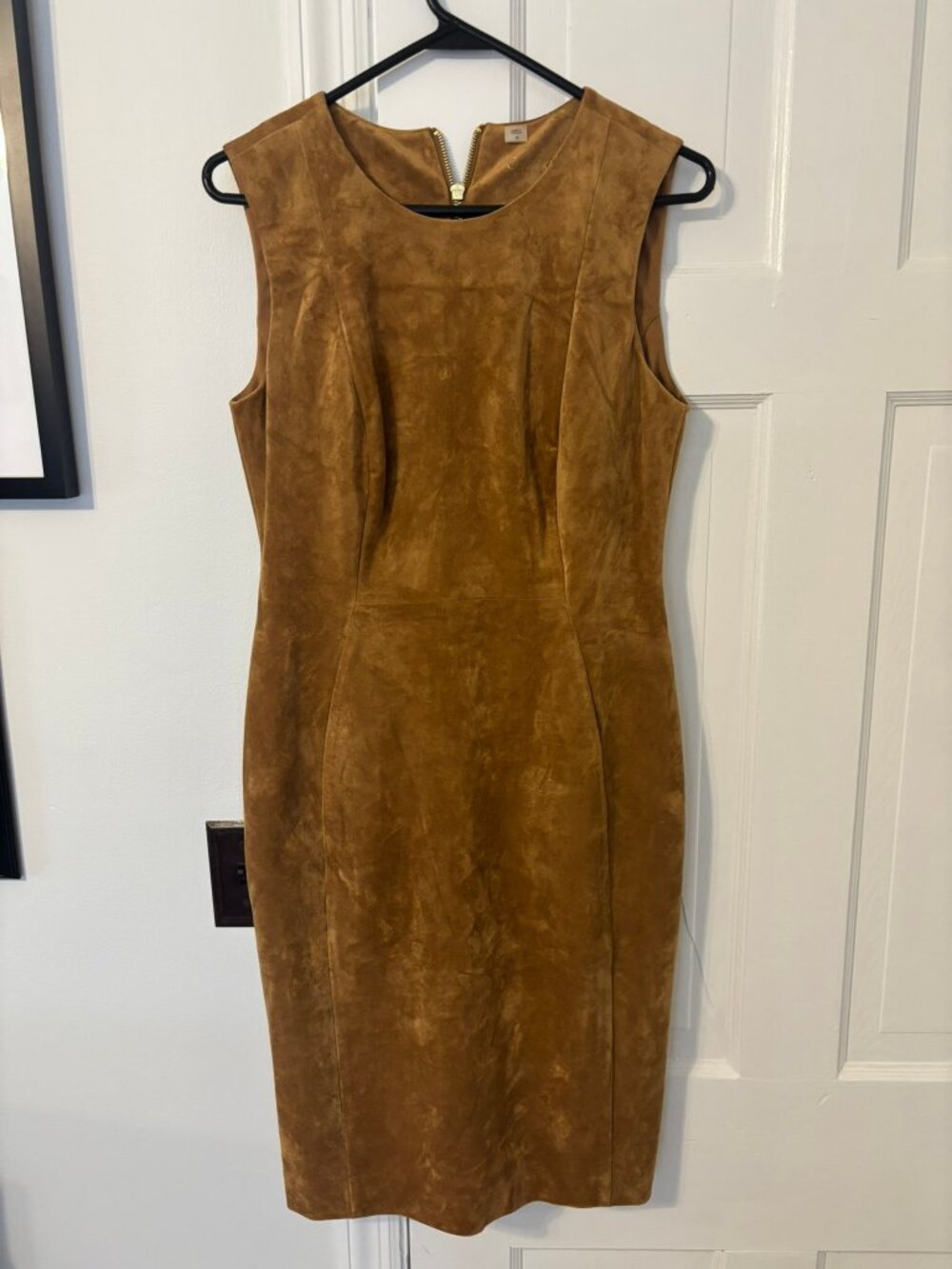 Calvin Klein Faux Suede Dress - Size 8 NWT